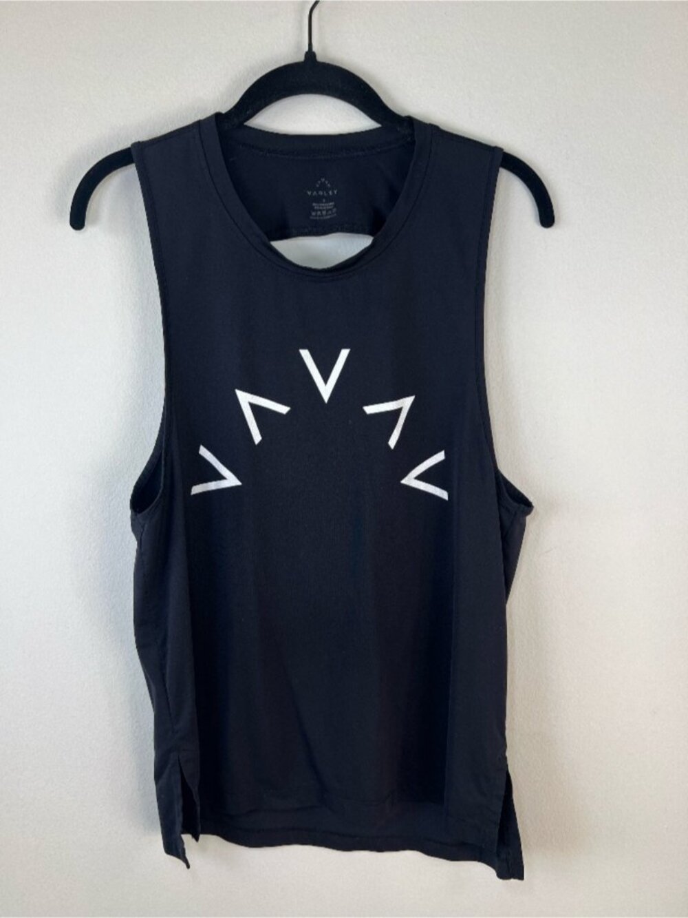 Varley Brentwood Tee Tank Top Black Open Back Lightweight Gym Yoga Athletic Smal